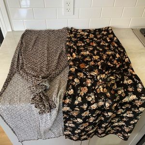 Forever 21 Double Slit Boho Maxi Skirts Bundle